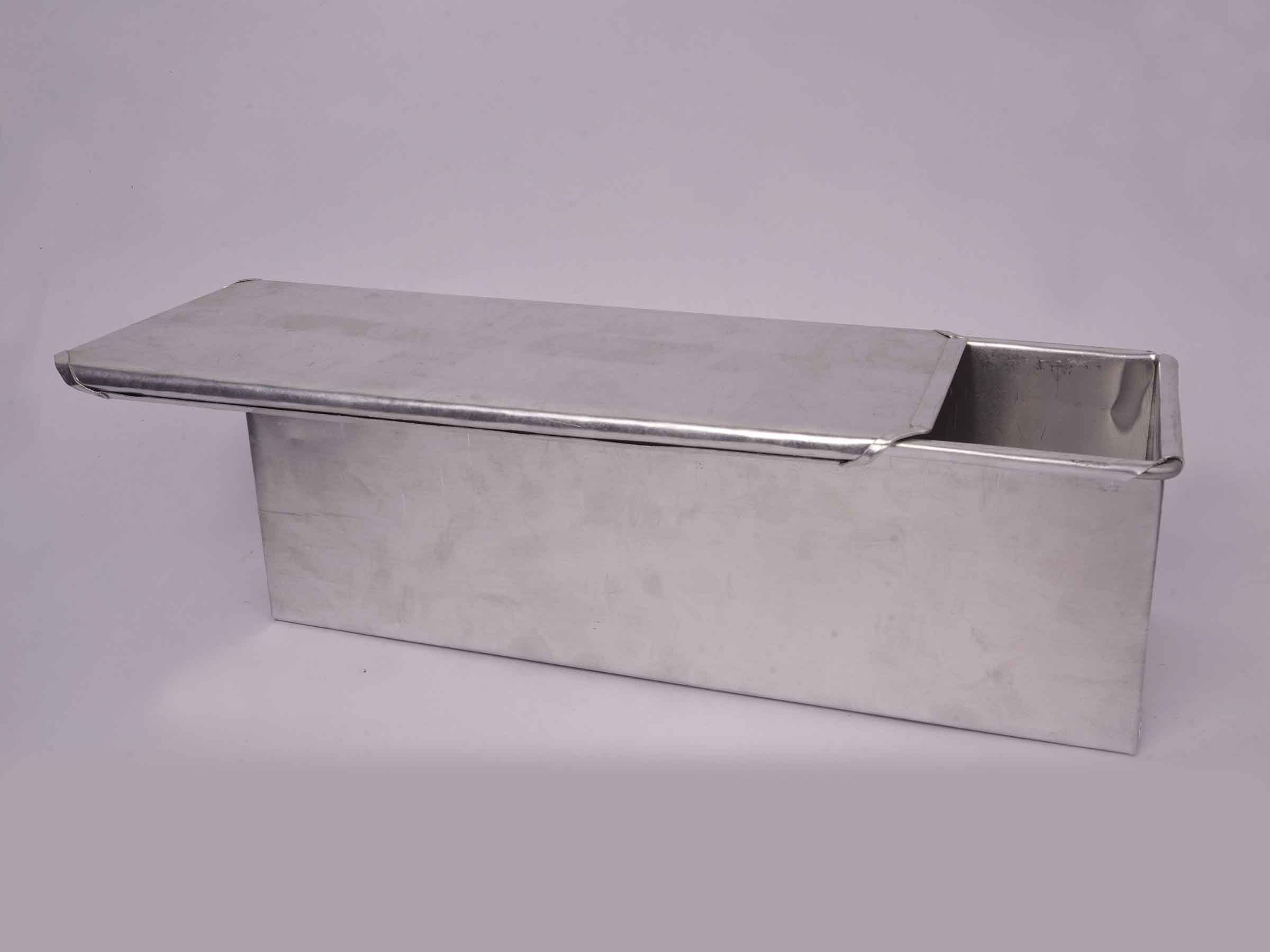 Aluminium Bread box and top single(10"x3.5"x3.5")